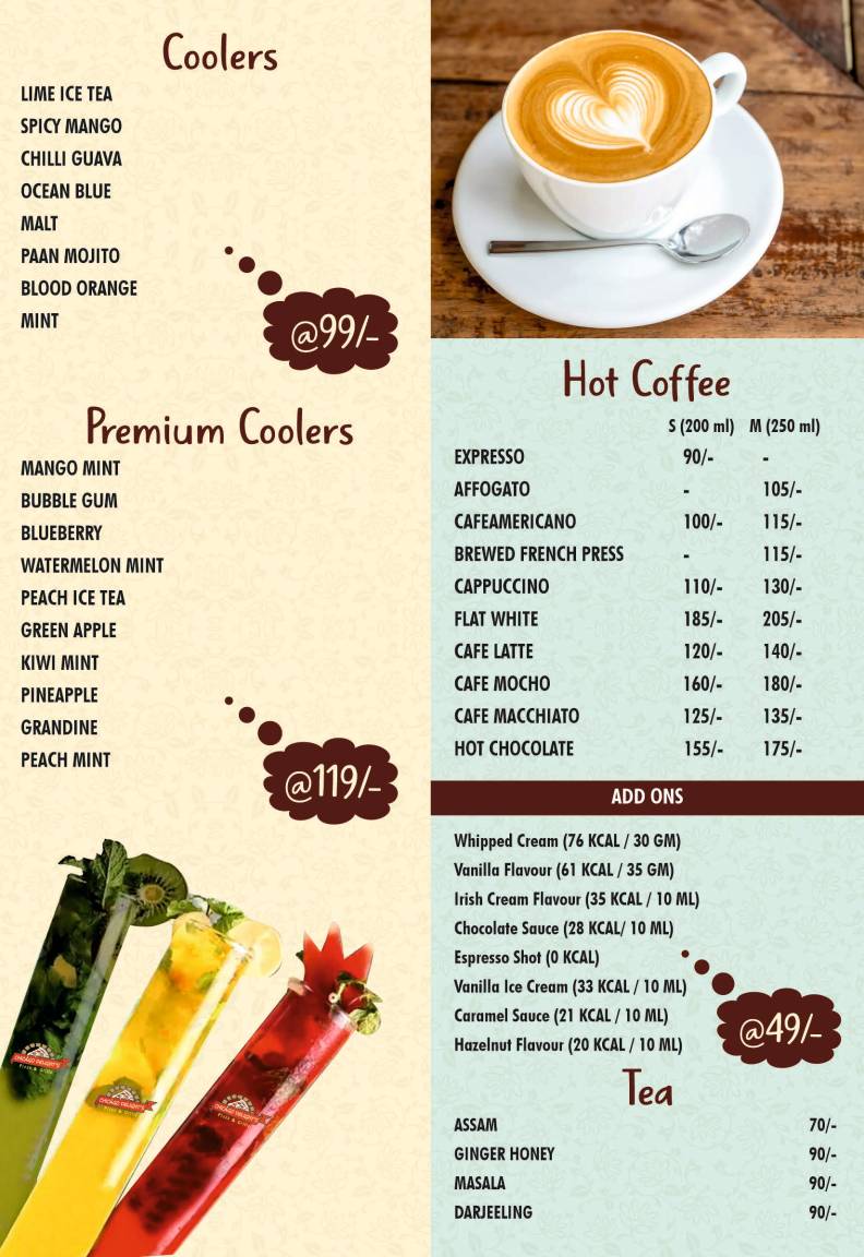 Chicago delights menu
