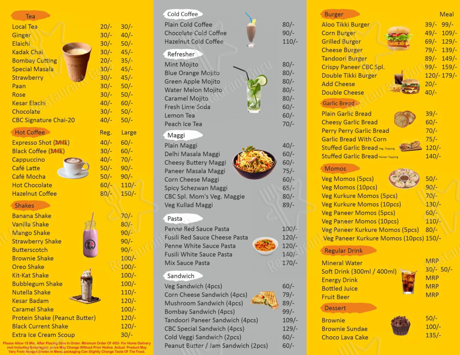 Check out the menu for Chicago delights