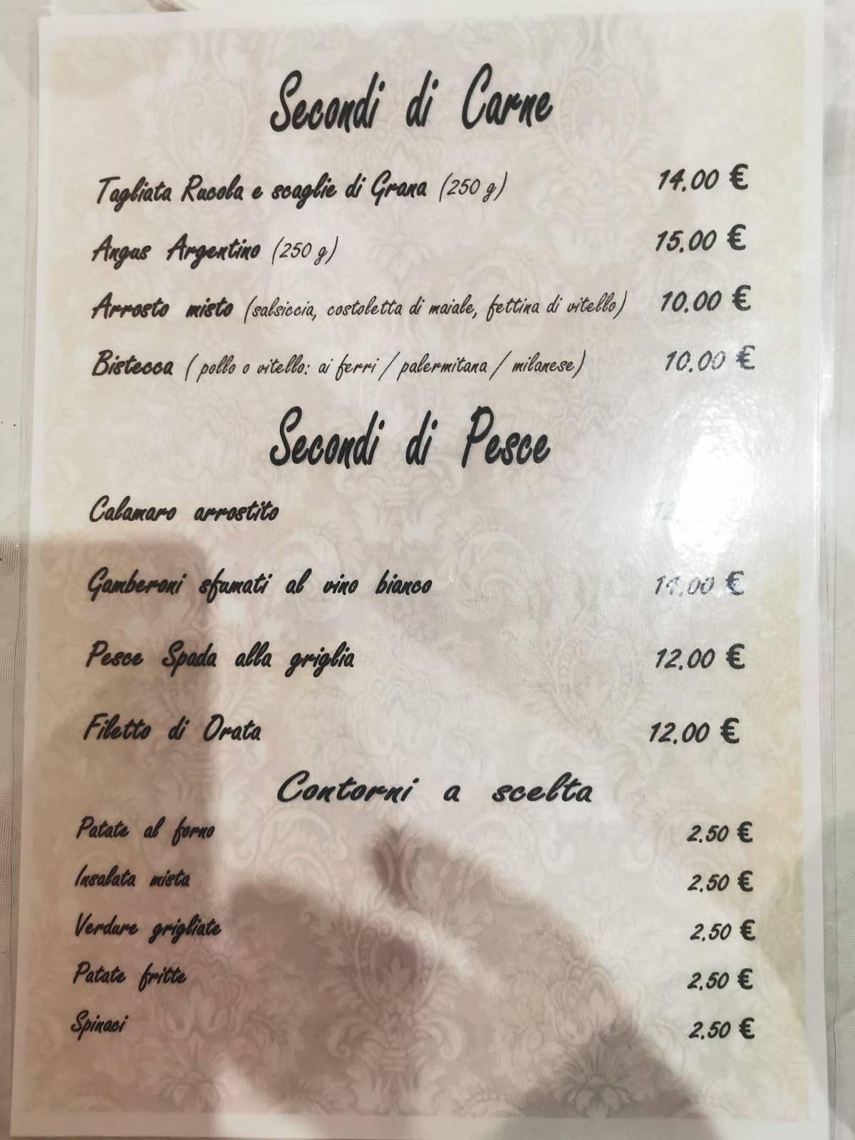 Menu di Chichibio Ristorante Pizzeria 
