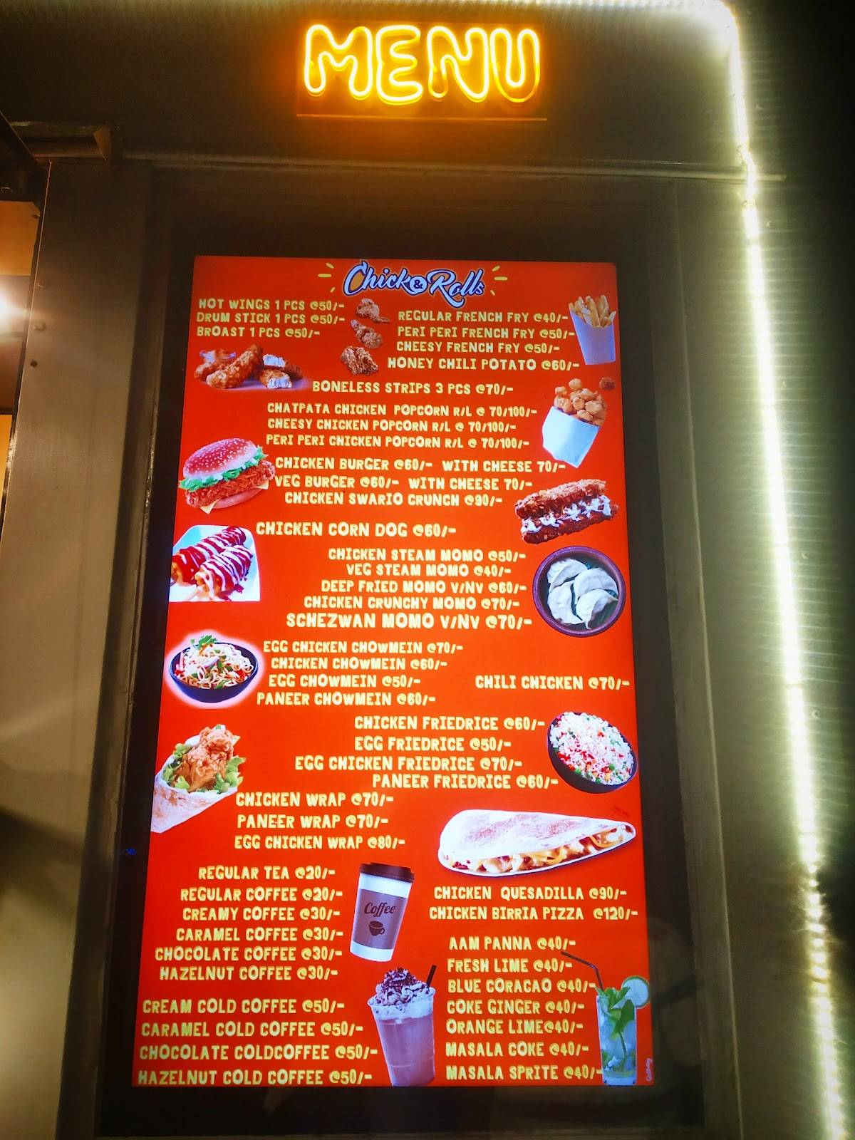 Chick & Rolls(APDJ) menu