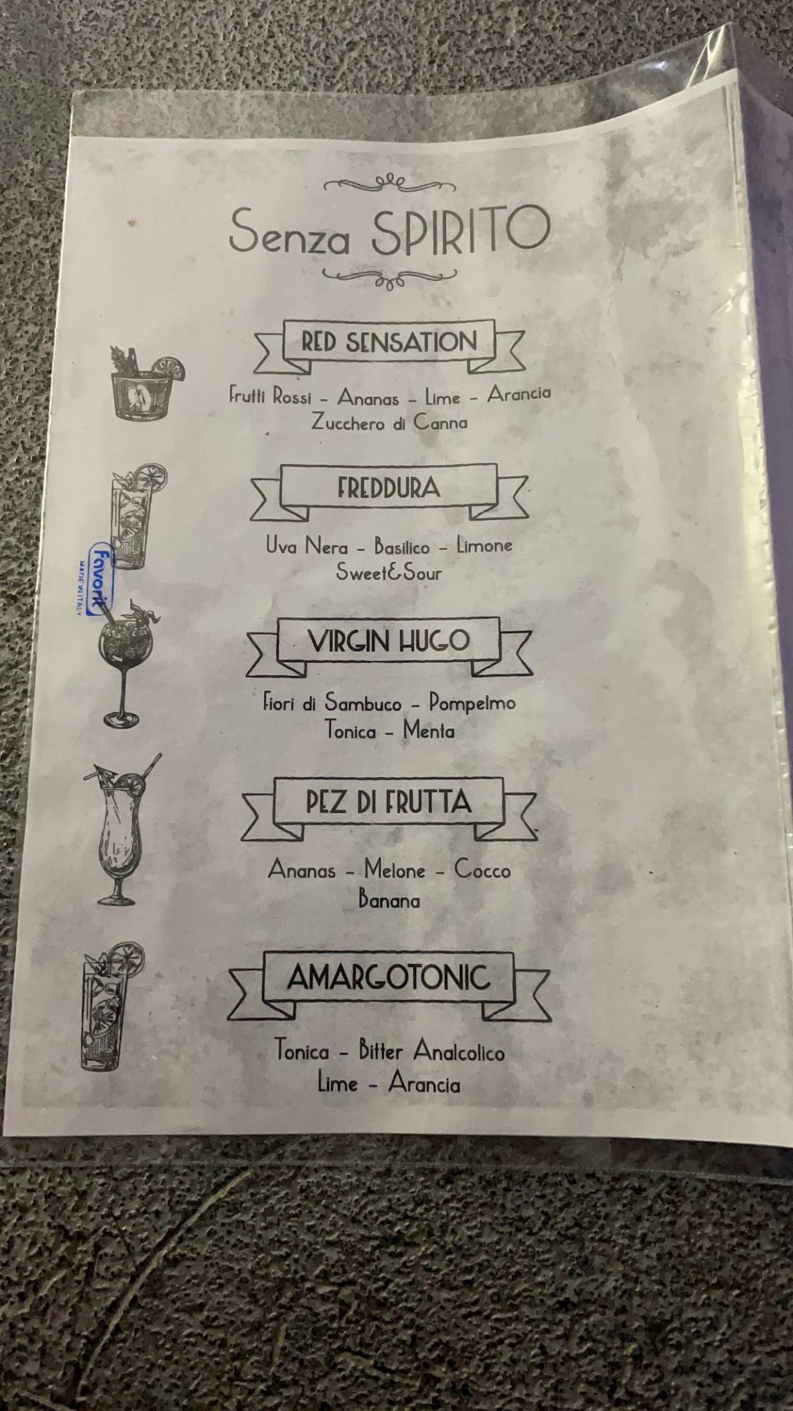 Menu di Borderline Cocktail Bar 