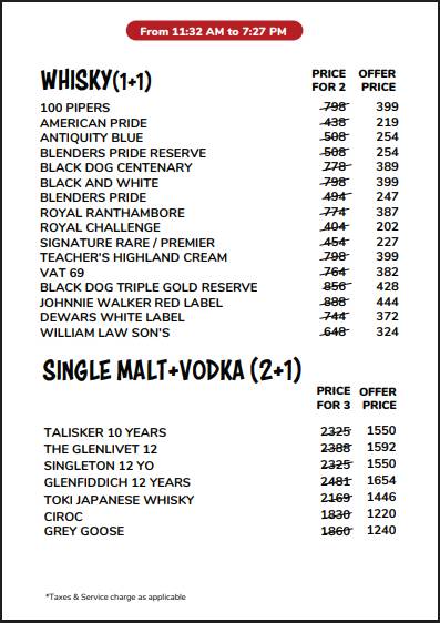 Chimichurri Malad menu