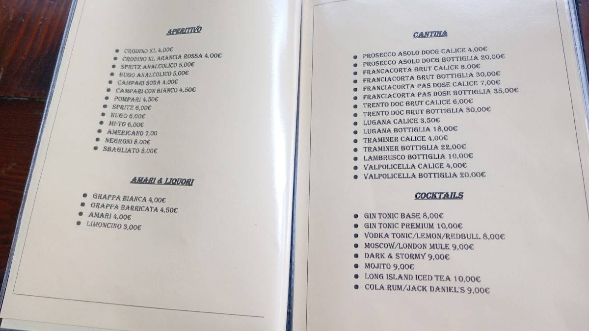 Menu di Chiosco Noma 