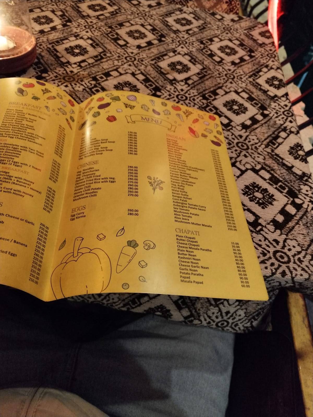 Chirag Roof Top Restaurant (lake view) menu