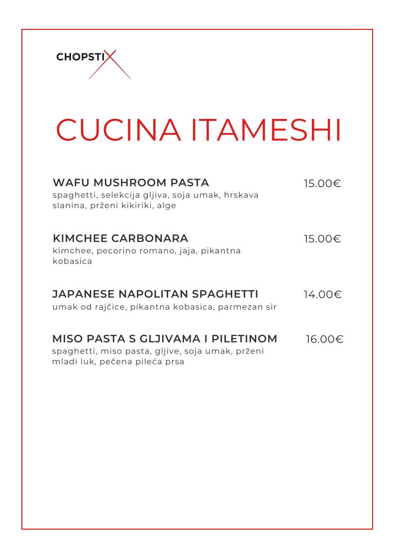 Menu di Chopstix Pan Asian Cuisine & Sushi bar 