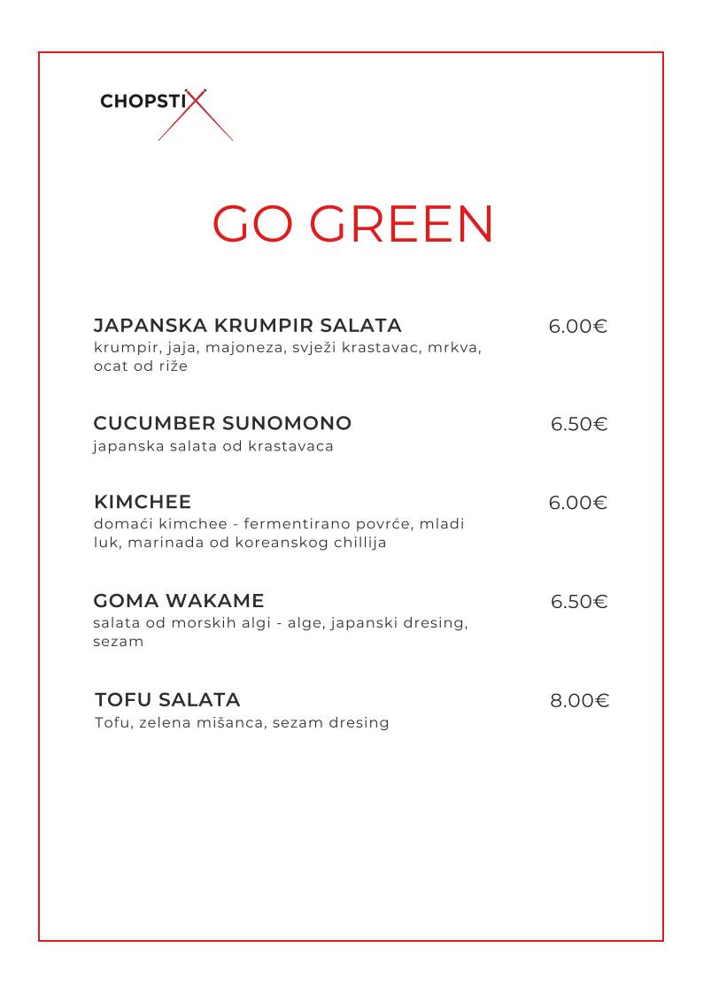 Menu di Chopstix Pan Asian Cuisine & Sushi bar 