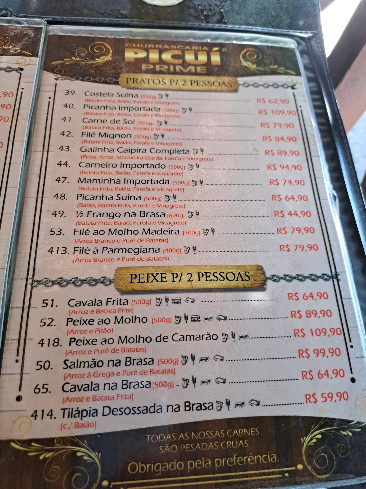Churrascaria Picui Prime Cidade 2000 cardápio