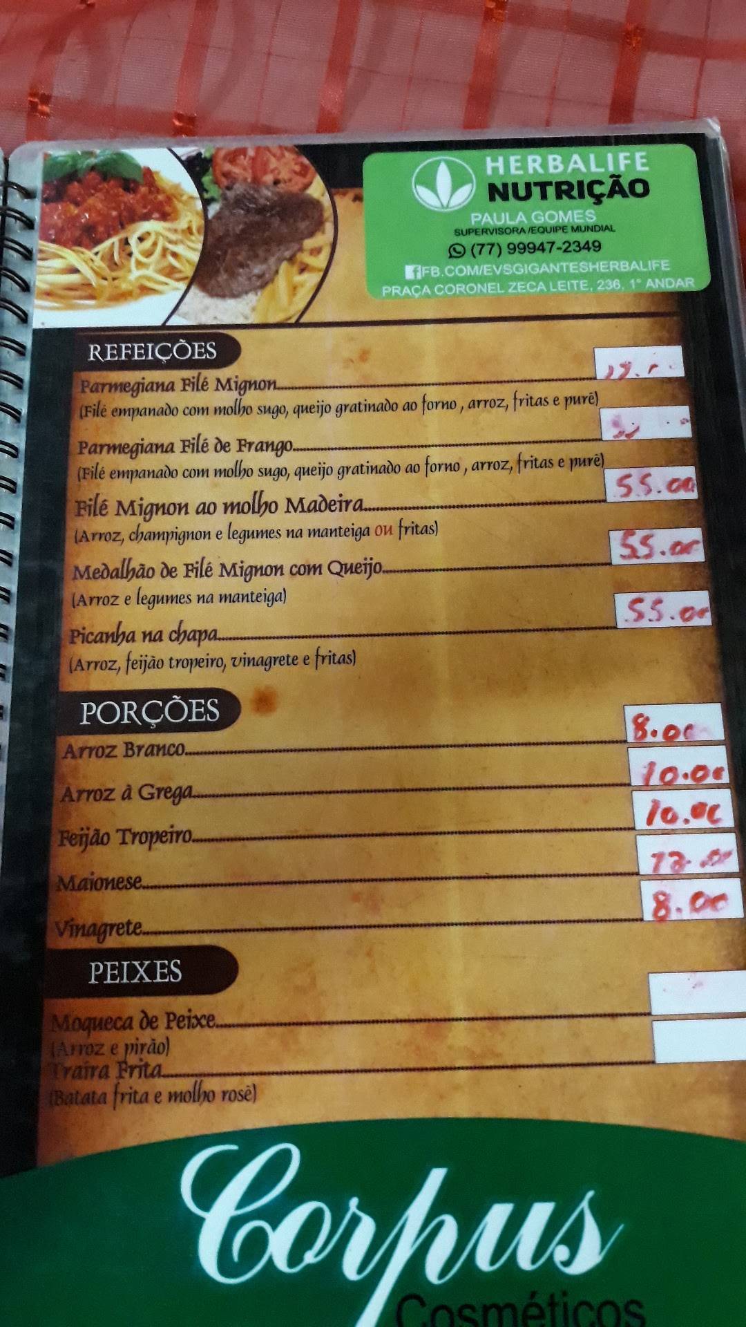 Restaurante e Churrascaria Boca Nervosa cardápio