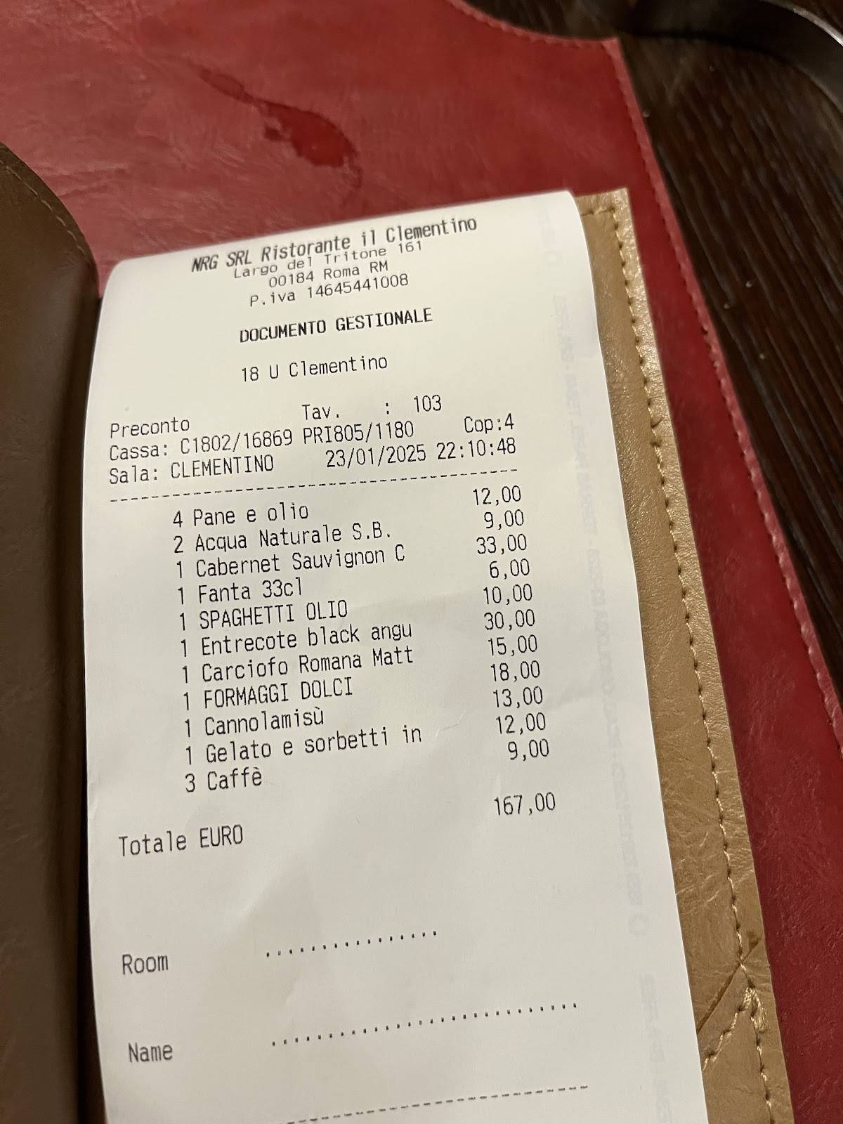 Menu di Clementino Ristorante & Bistrot 