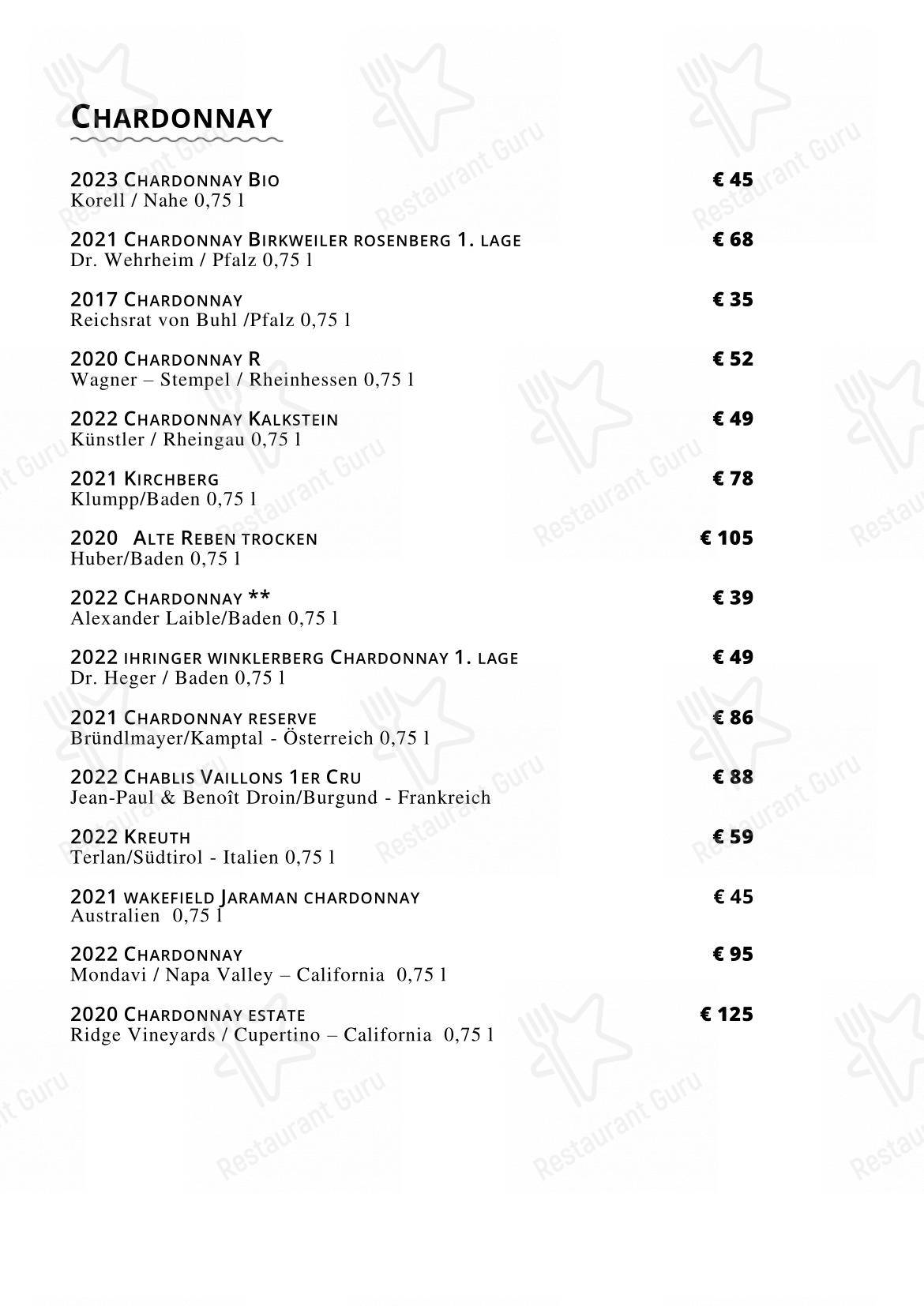 Menu pour Coast • Restaurant & Weinbar dans Sylt