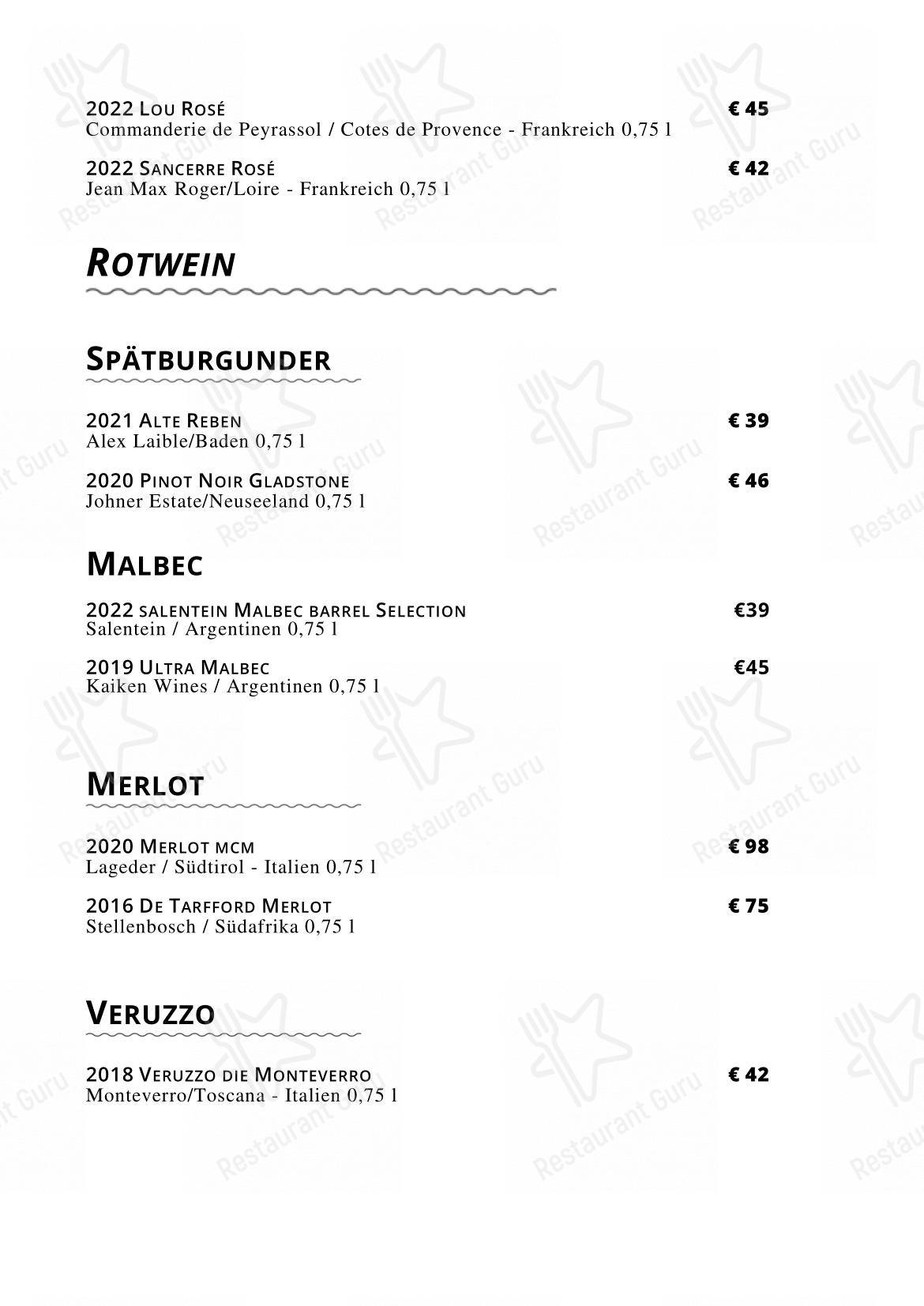 Menu pour Coast • Restaurant & Weinbar dans Sylt