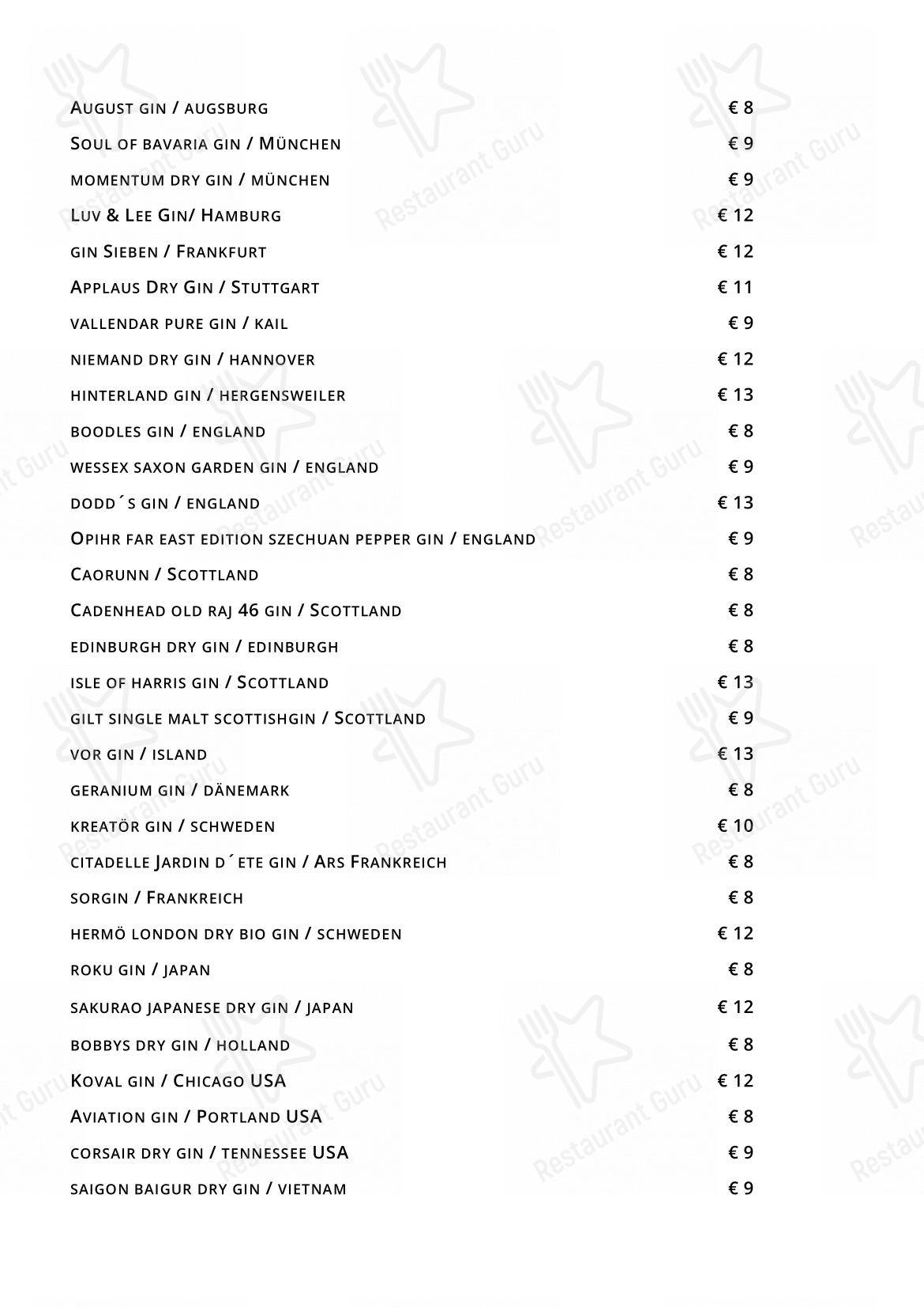 Menu pour Coast • Restaurant & Weinbar dans Sylt