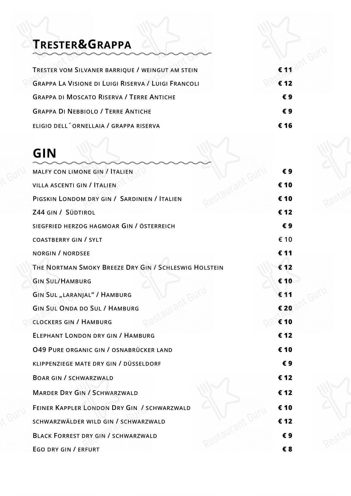 Menu pour Coast • Restaurant & Weinbar - Menu