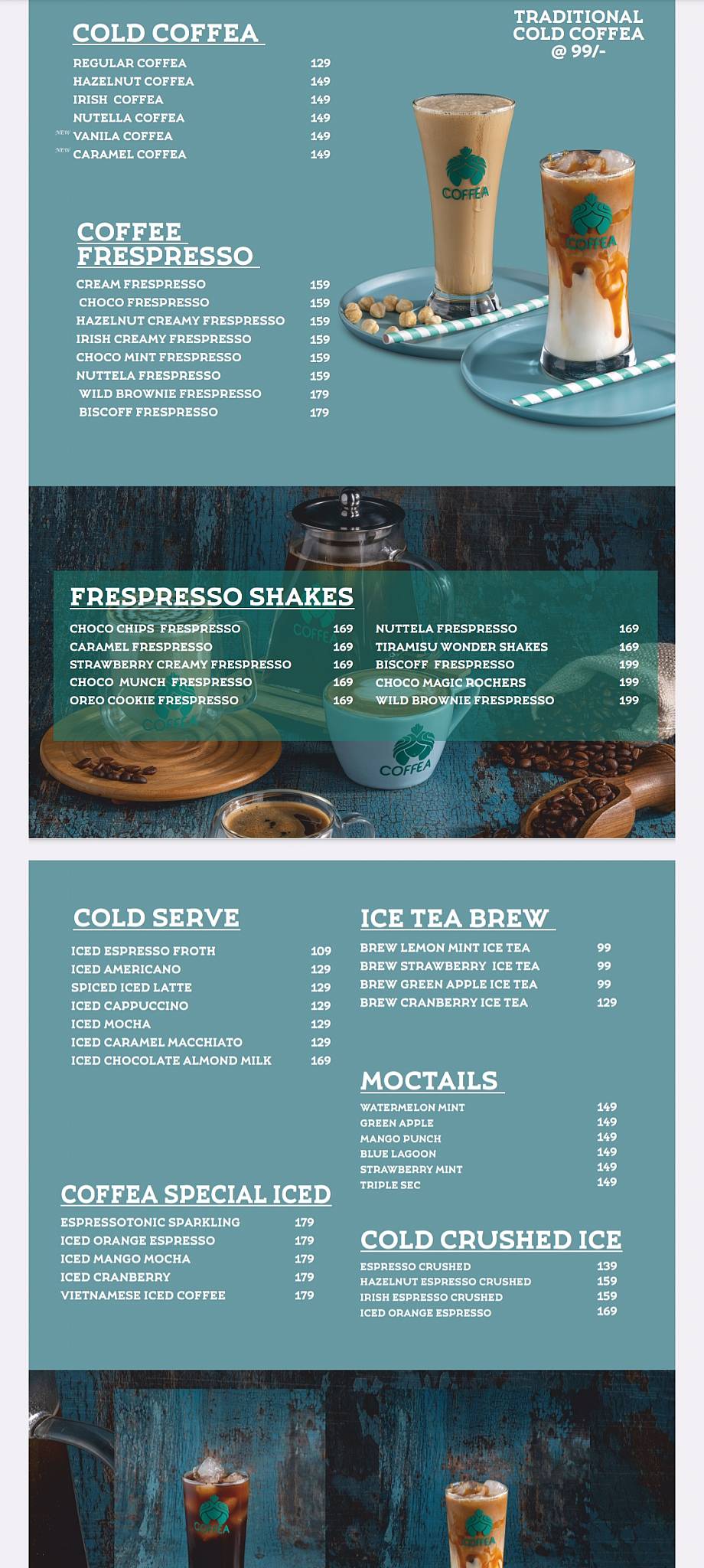 Coffea cafe menu