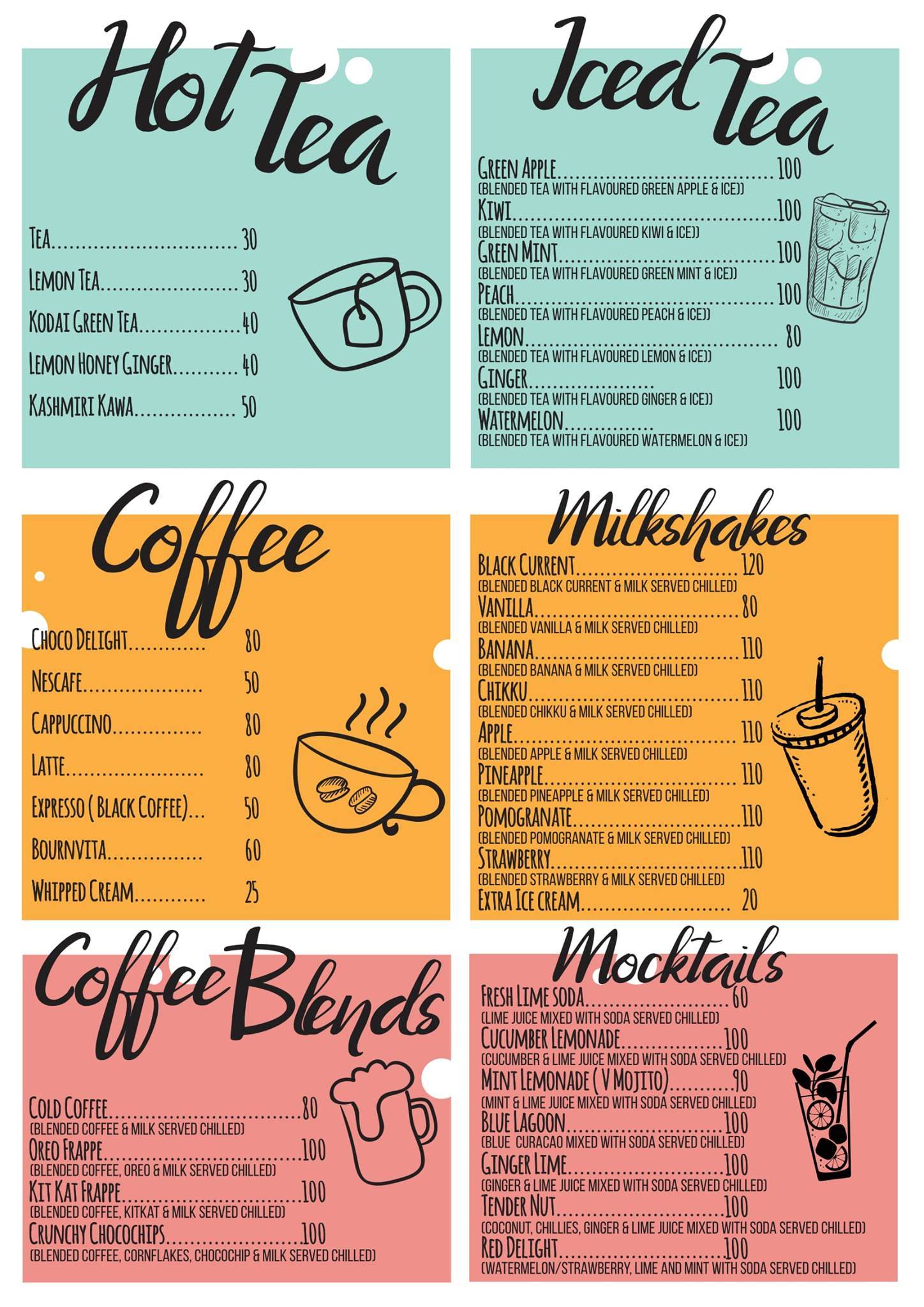 Coffee Junction 24hrs menu