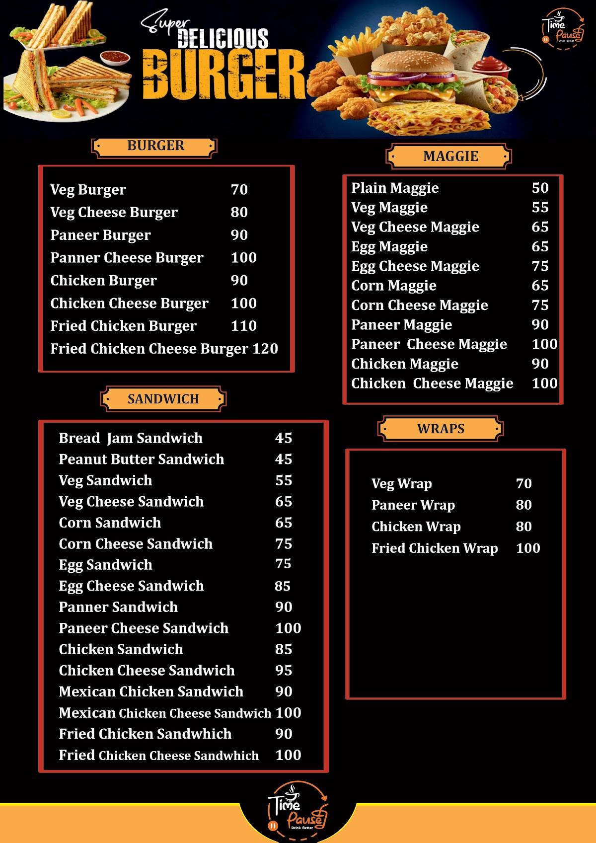 Time Pause menu