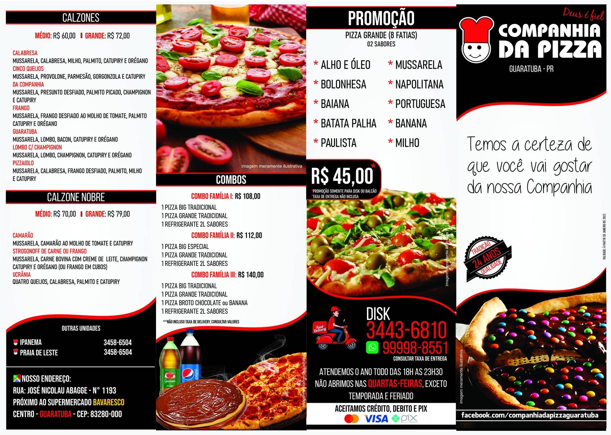 Companhia da Pizza - Guaratuba cardápio