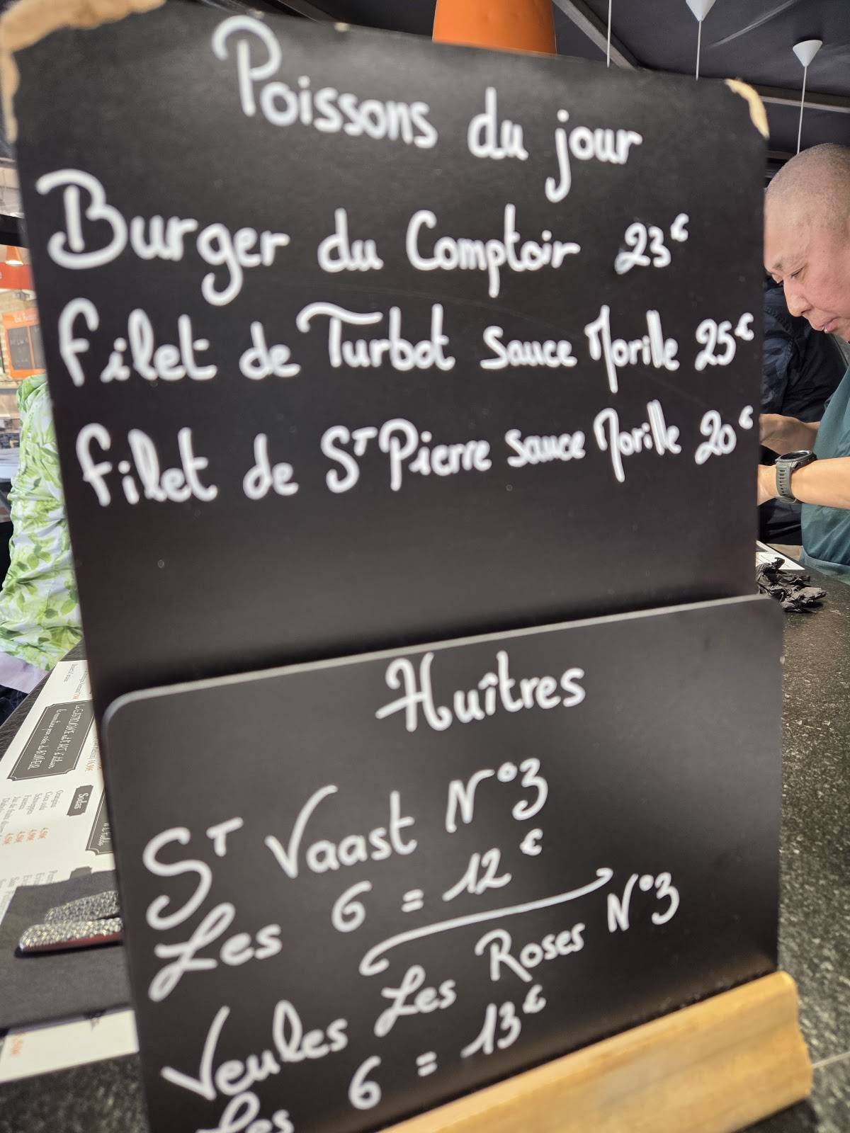 Menu de Comptoir des Halles