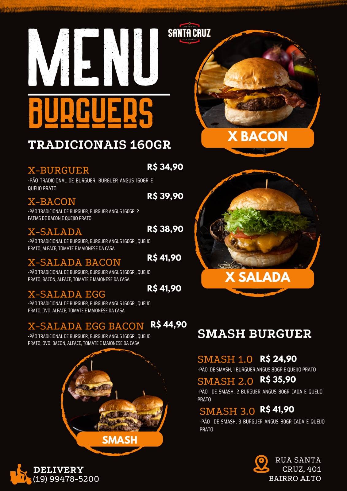 Confraria Santa Cruz cardápio