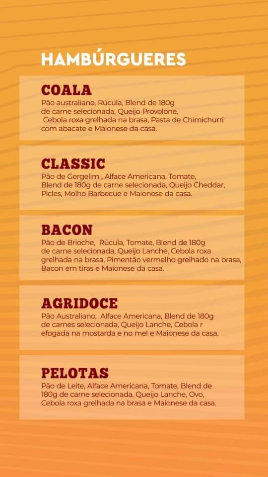 Container Lanches cardápio