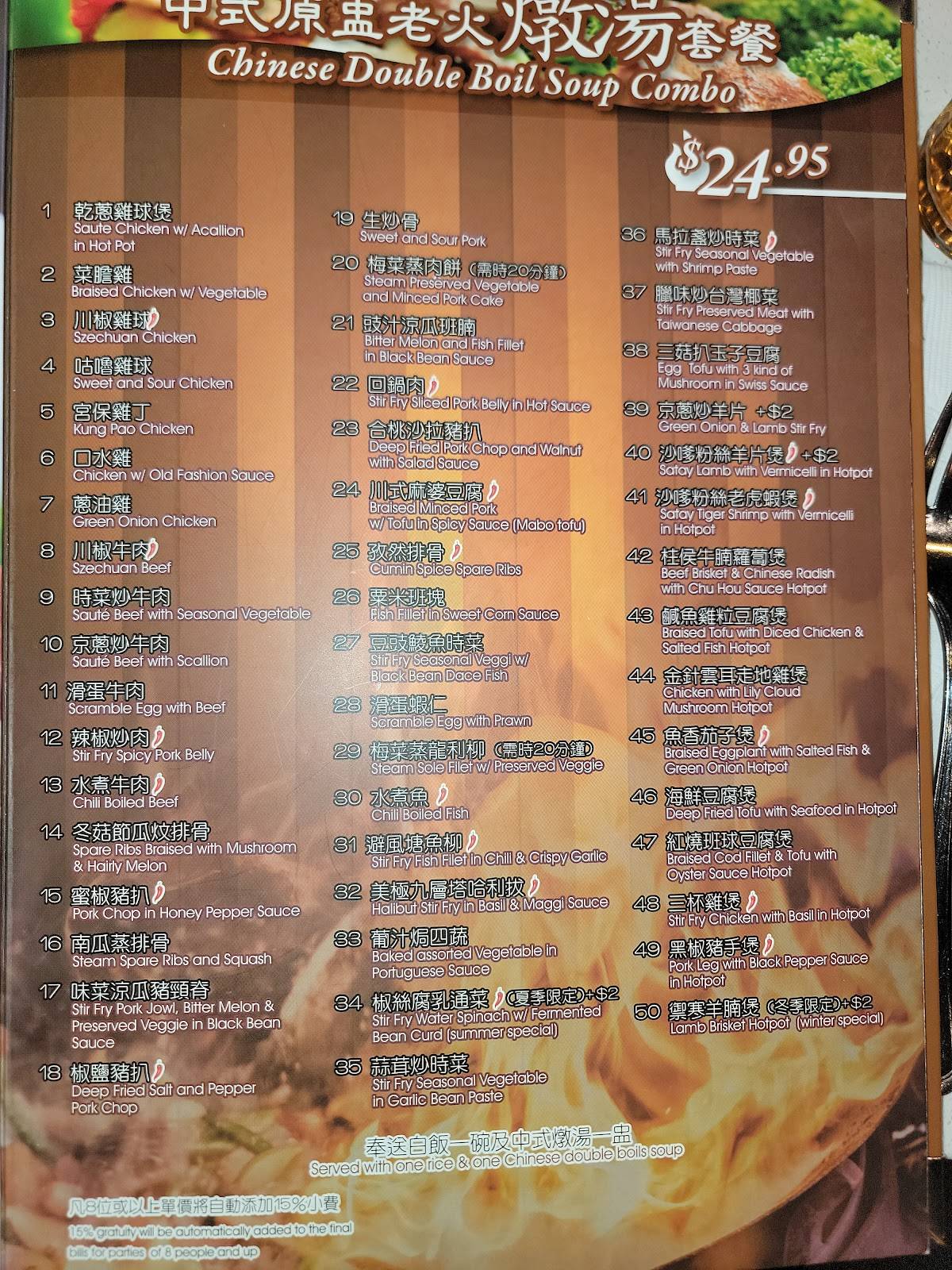 Menu de Copa Cafe