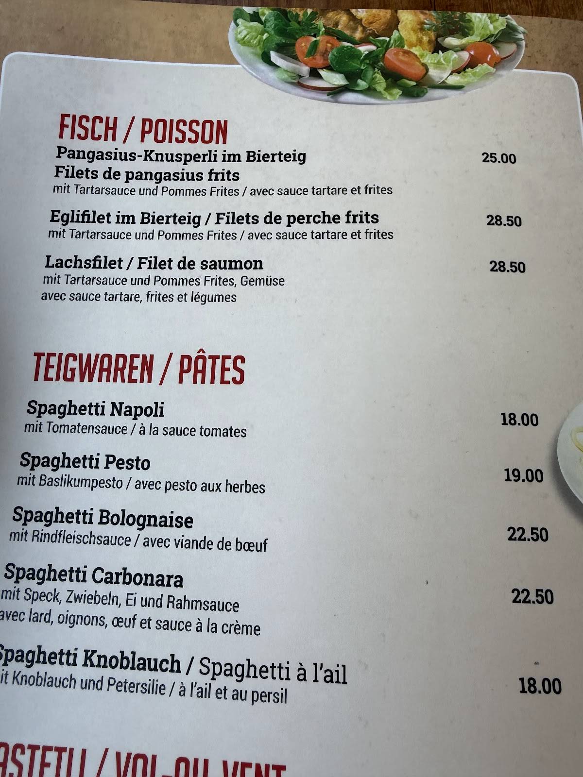 Menu di Cordon Bleu House 