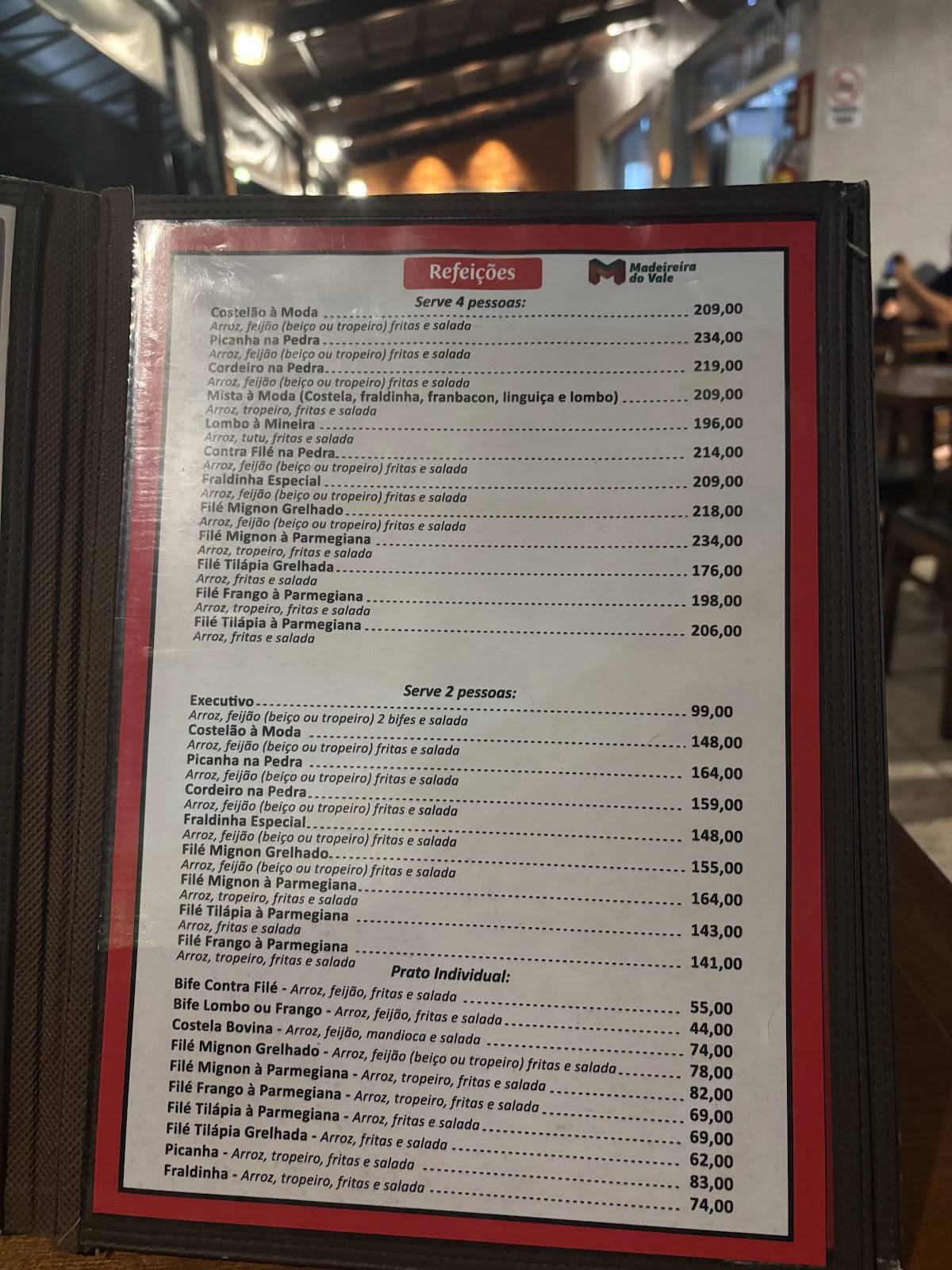 Costelão Churrascaria E Chopperia cardápio
