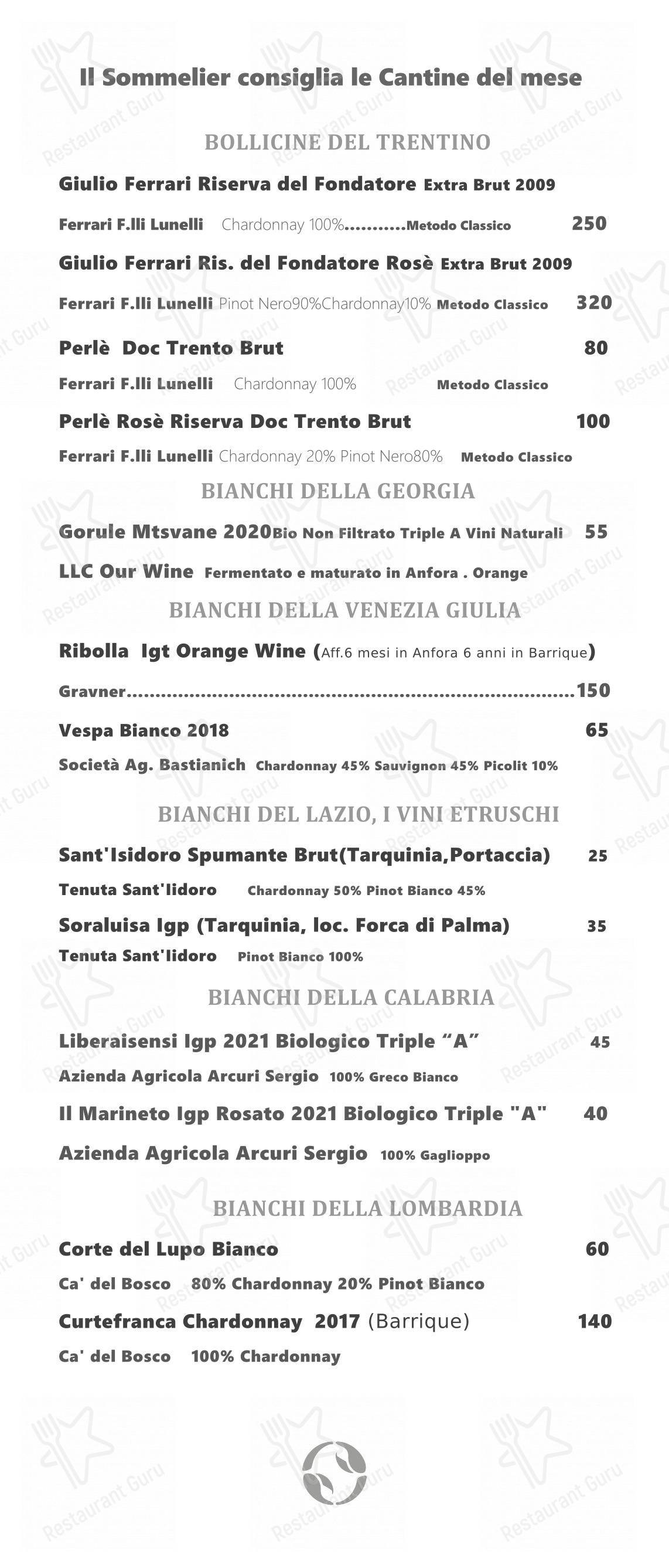 Menu per Ristorante Crab in Roma