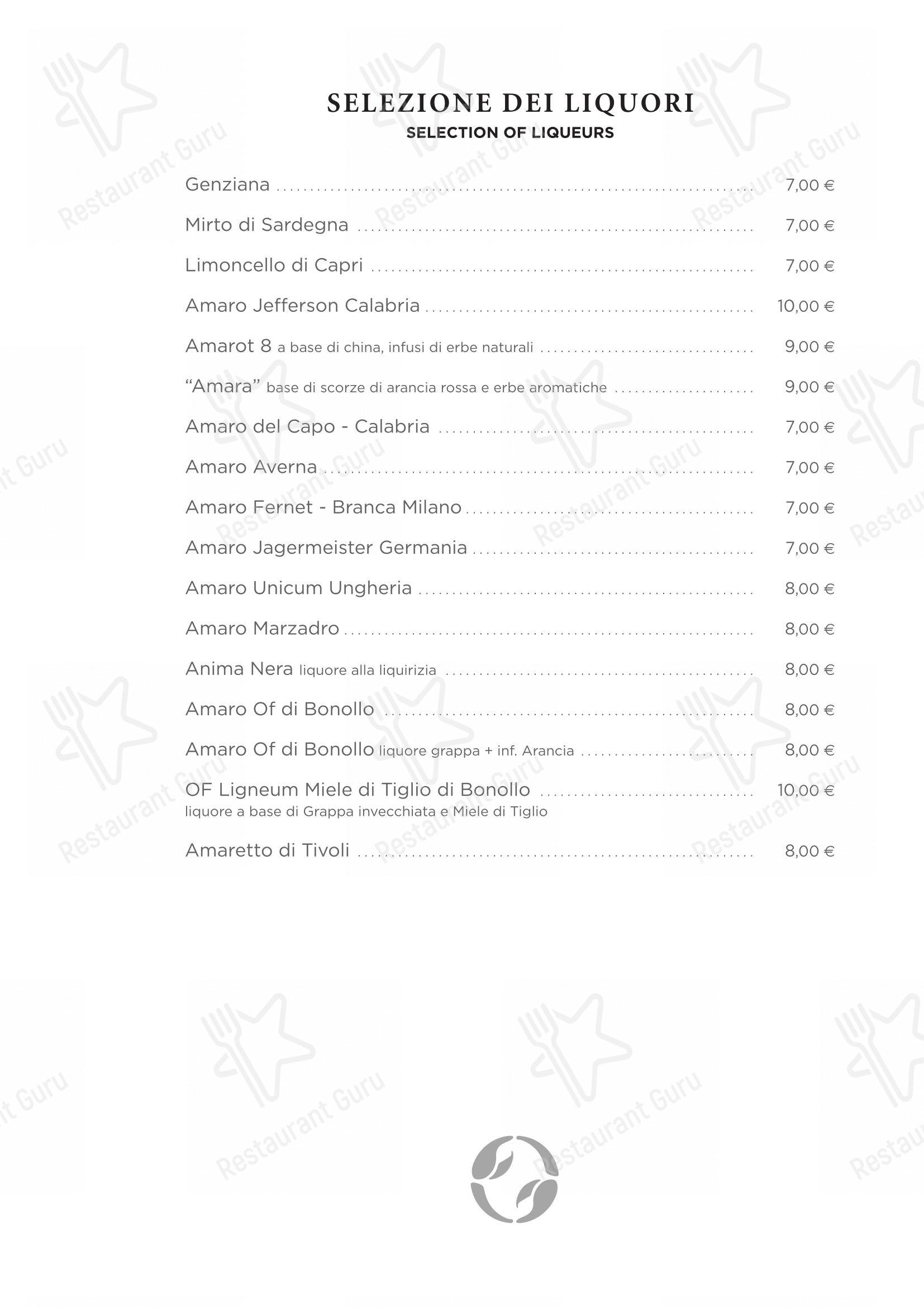 Menu di Ristorante Crab - Menu bar