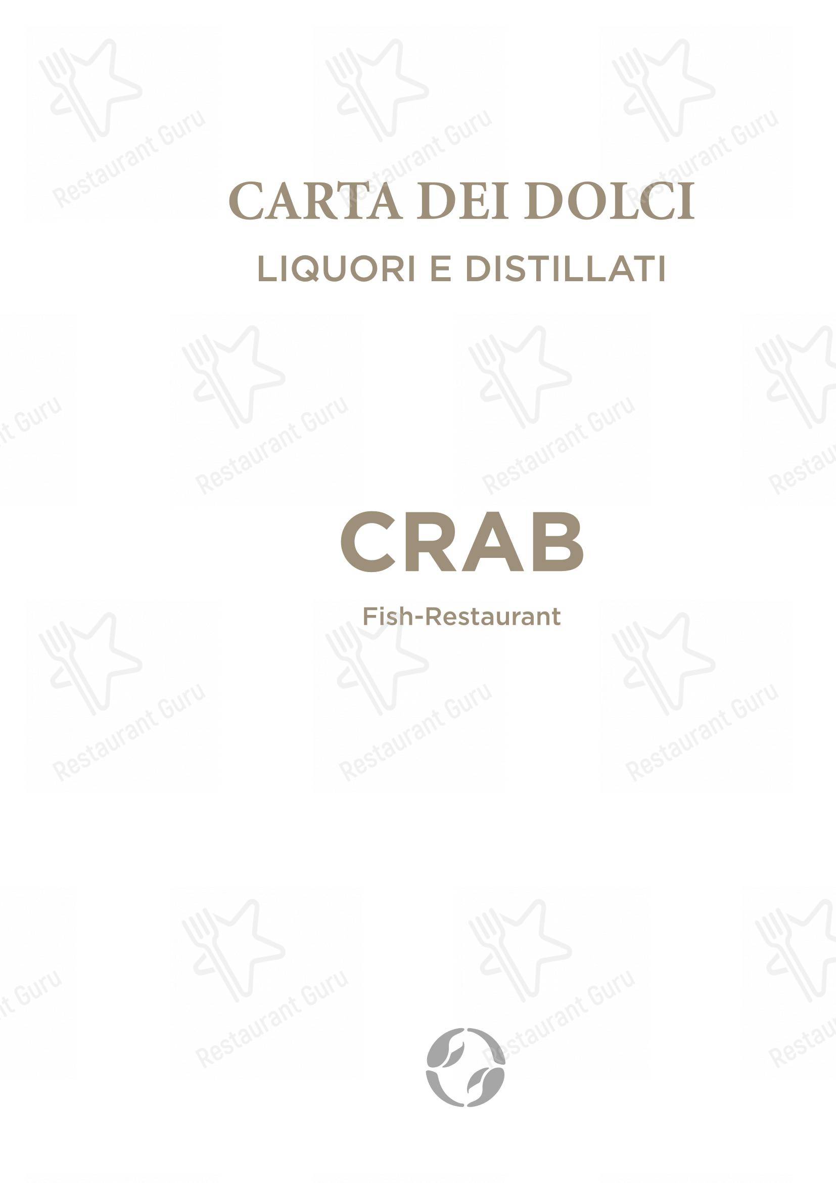 Menu di Ristorante Crab - Menu bar
