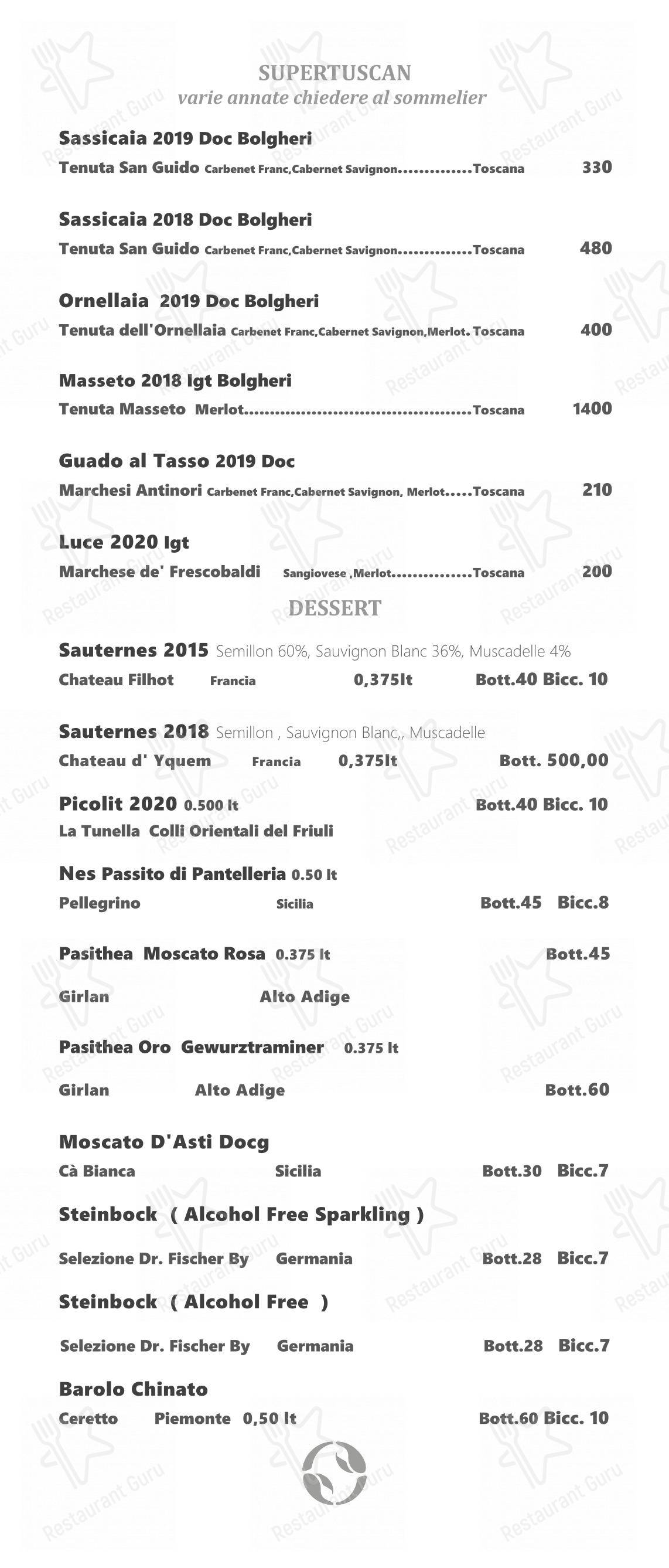 Ristorante Crab in Roma - Menu