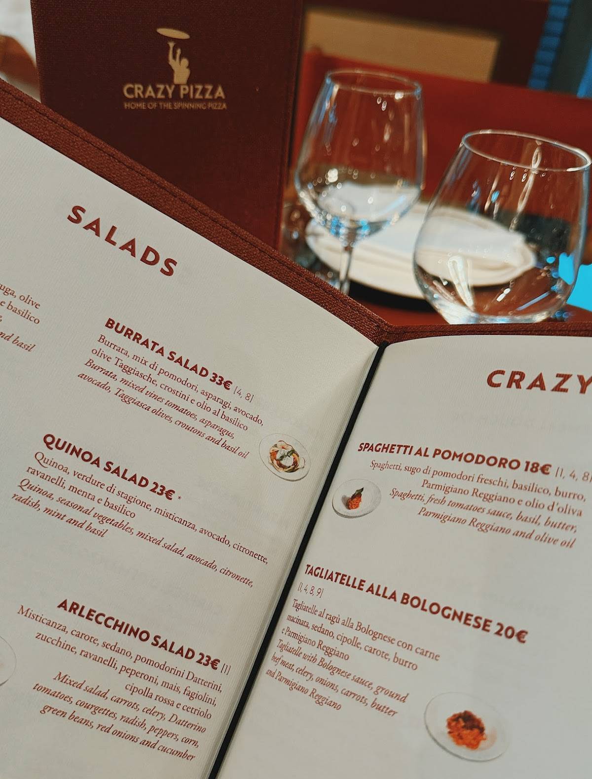 Menu di Crazy Pizza 
