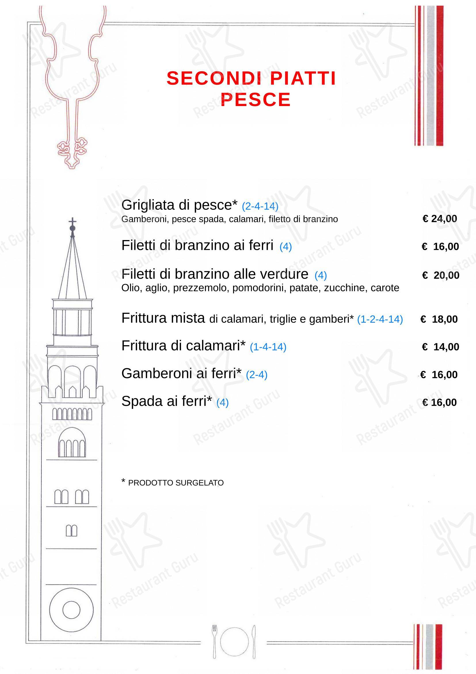 Menu per Cremonese ristorante
