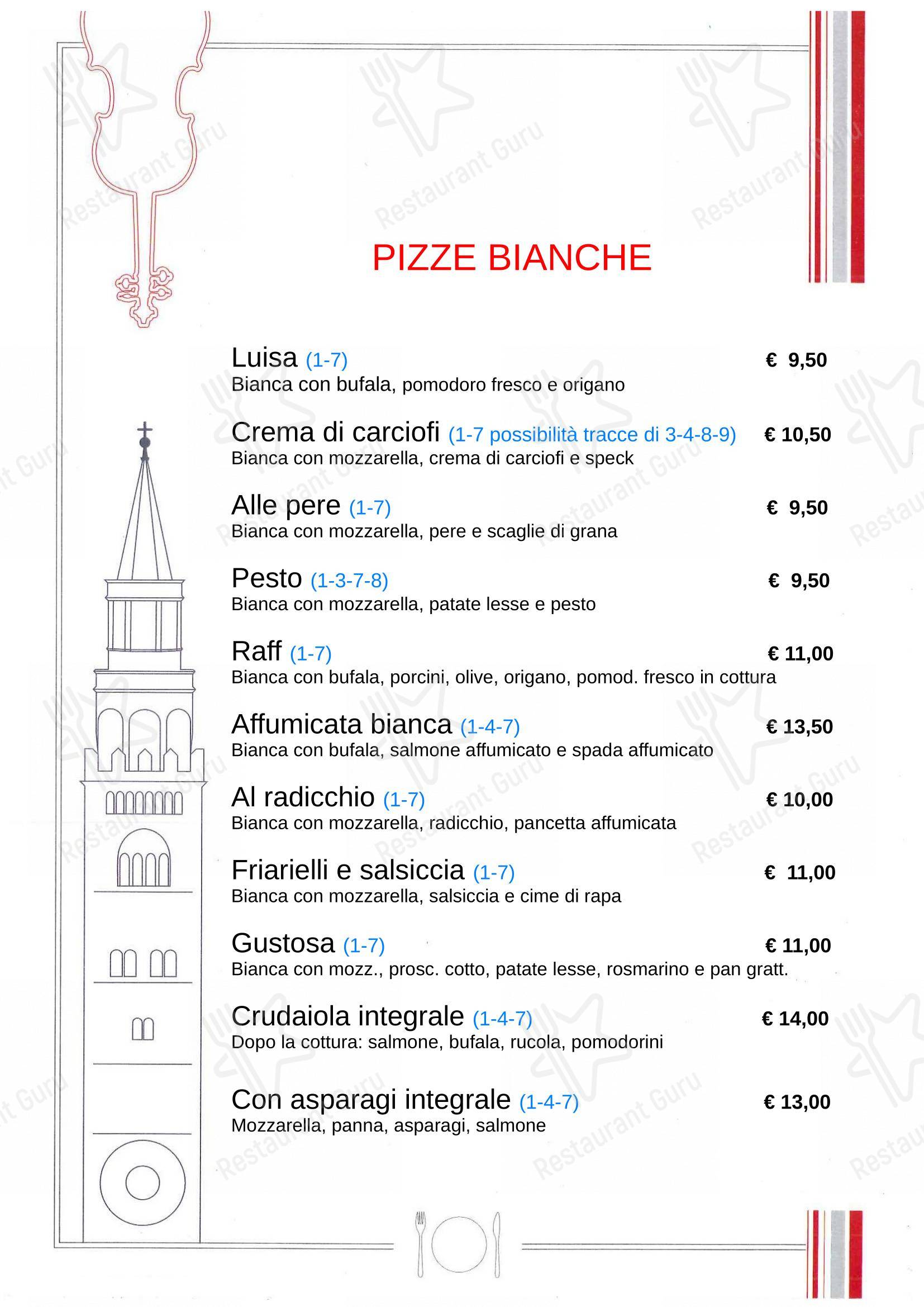 Menu per Cremonese ristorante
