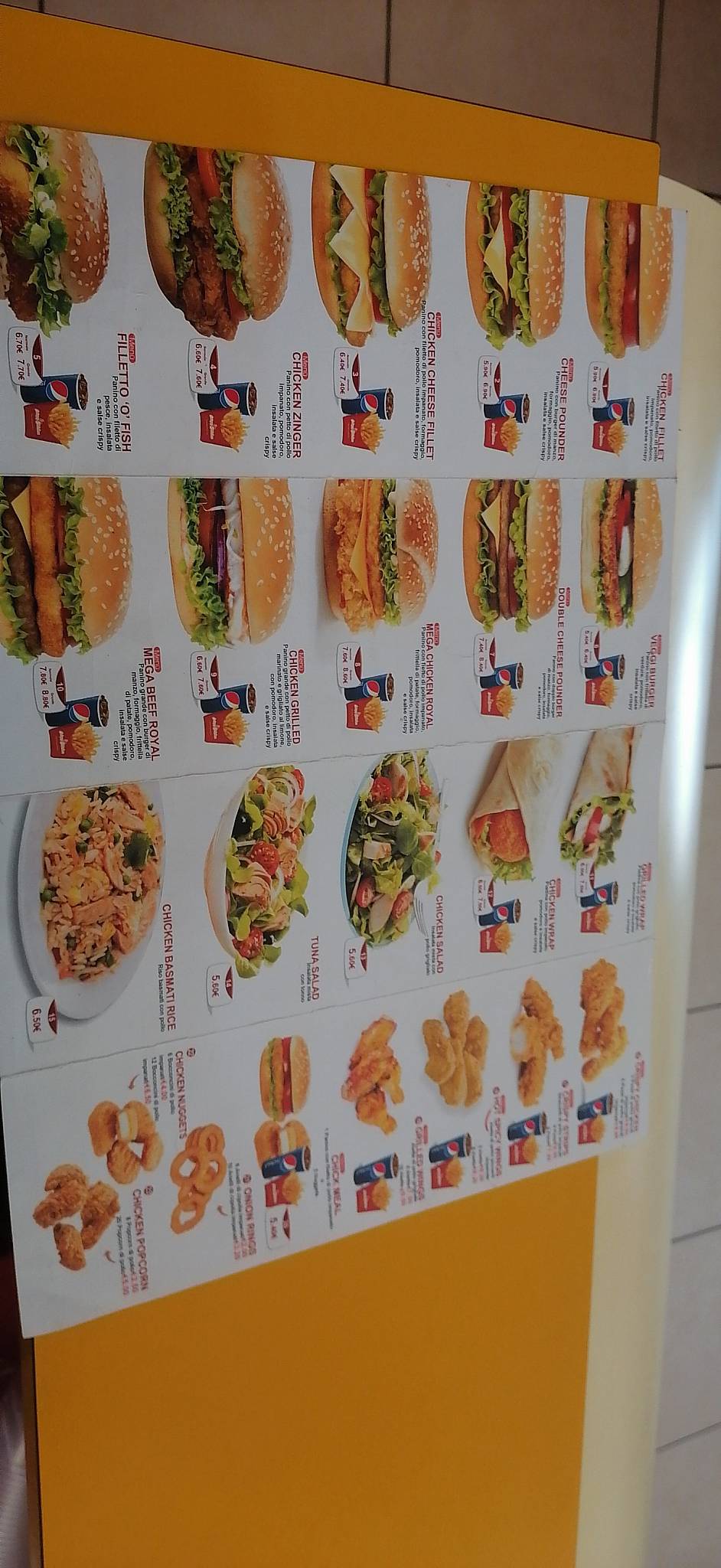 Menu di Crispy Chicken 