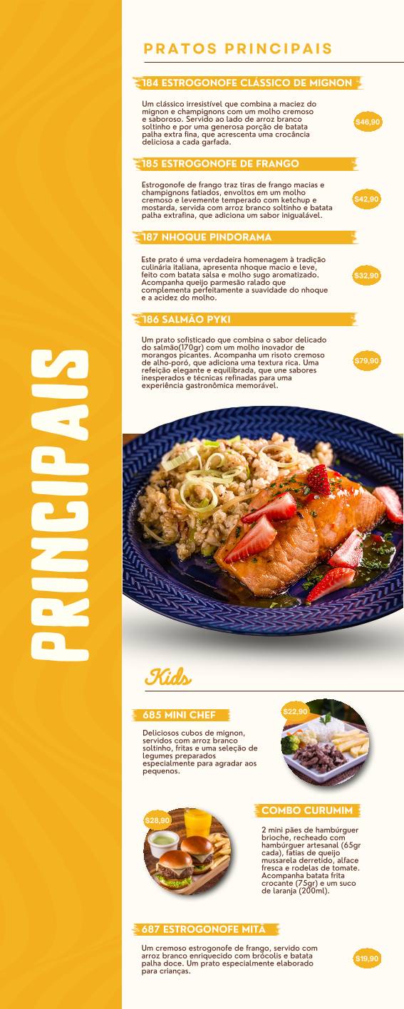 Tribo das Frutas cardápio