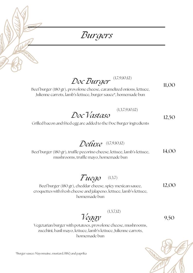 Menu de DOC - Cucina e Griglia