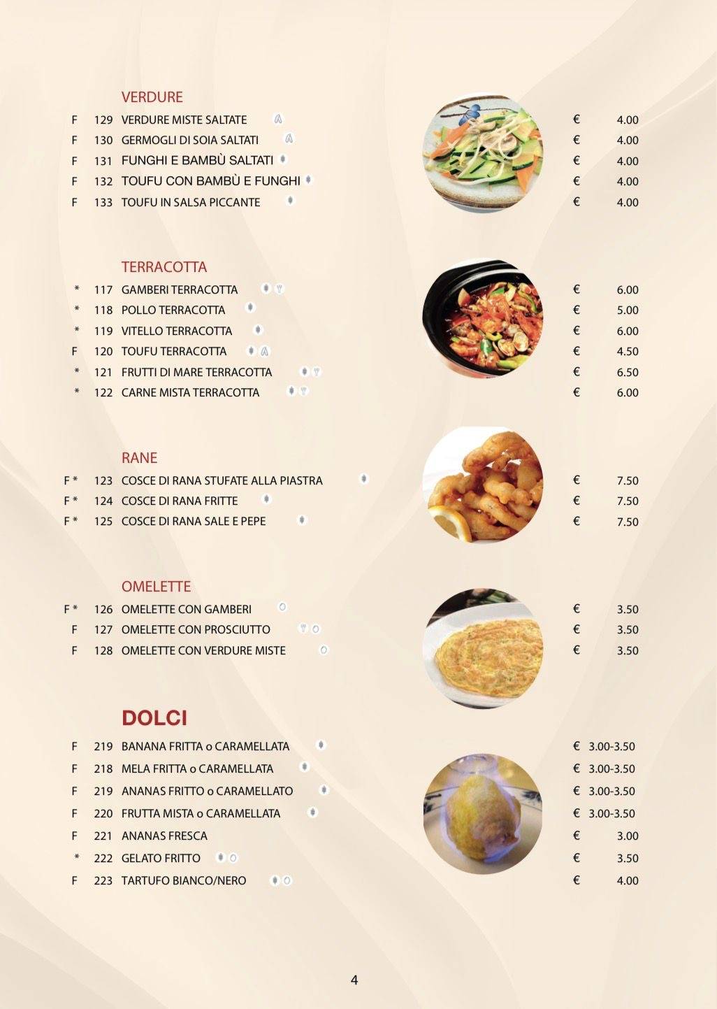 Menu di D'Oriente 