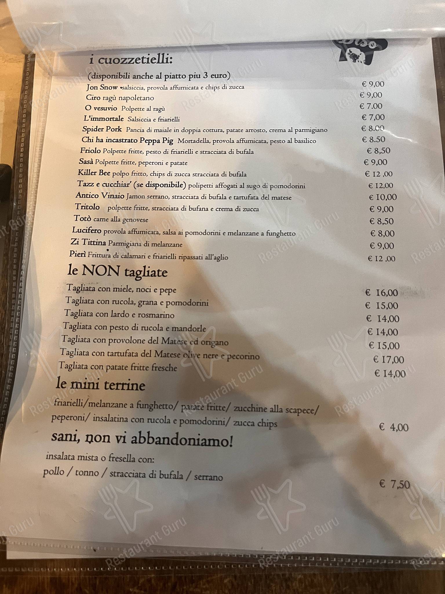 Menu di Da Biso