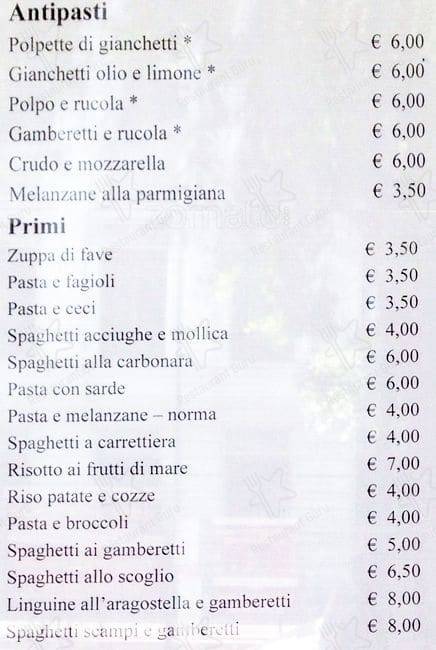 Menu di Da Missi 