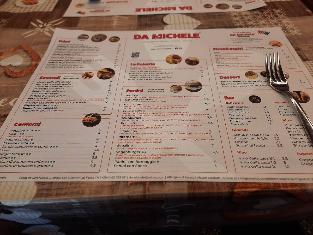 Menu di Da Michele Pozza 