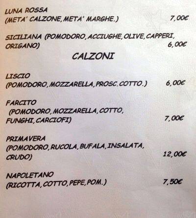 Menu di Ristorante Da Mimì 