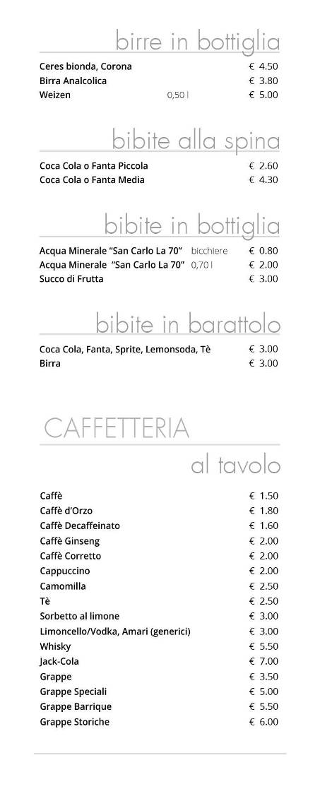 Menu di Da Nereo 