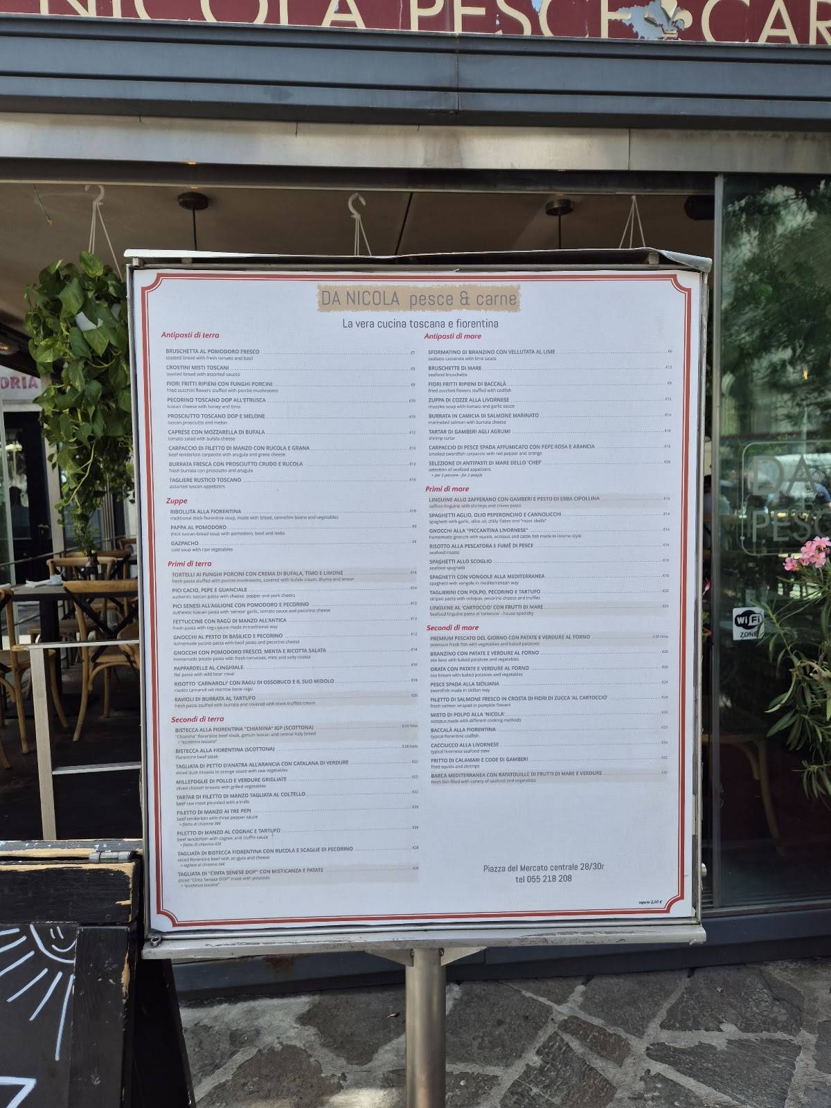 Menu di Ristorante Da Nicola Pesce & Carne 