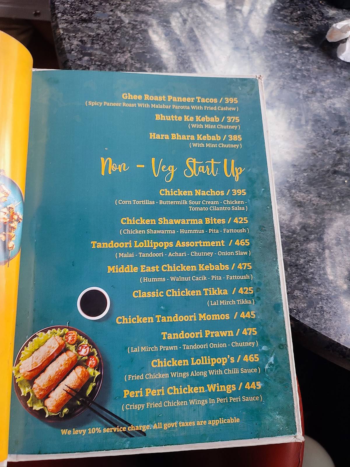 Daddy Bangalore menu