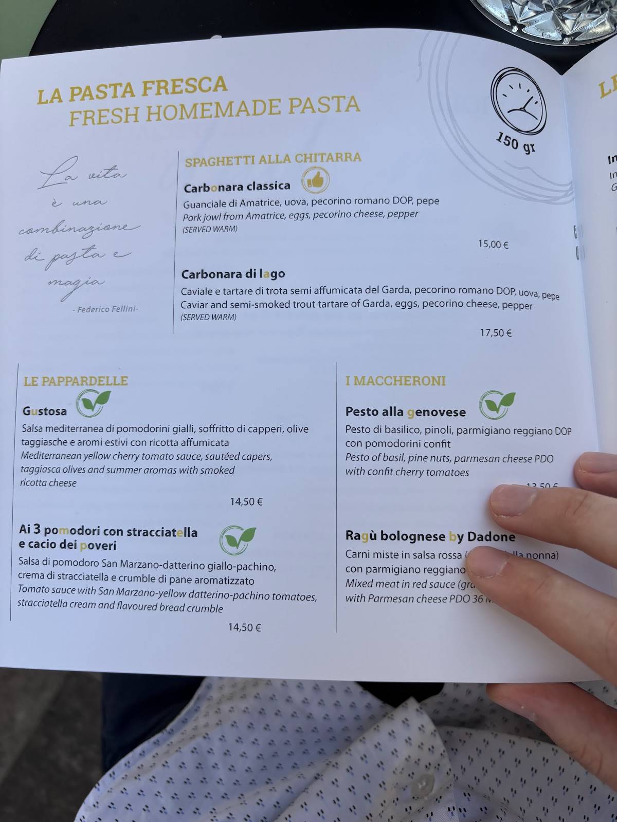 Menu di Dadone Pasta Bistrot 