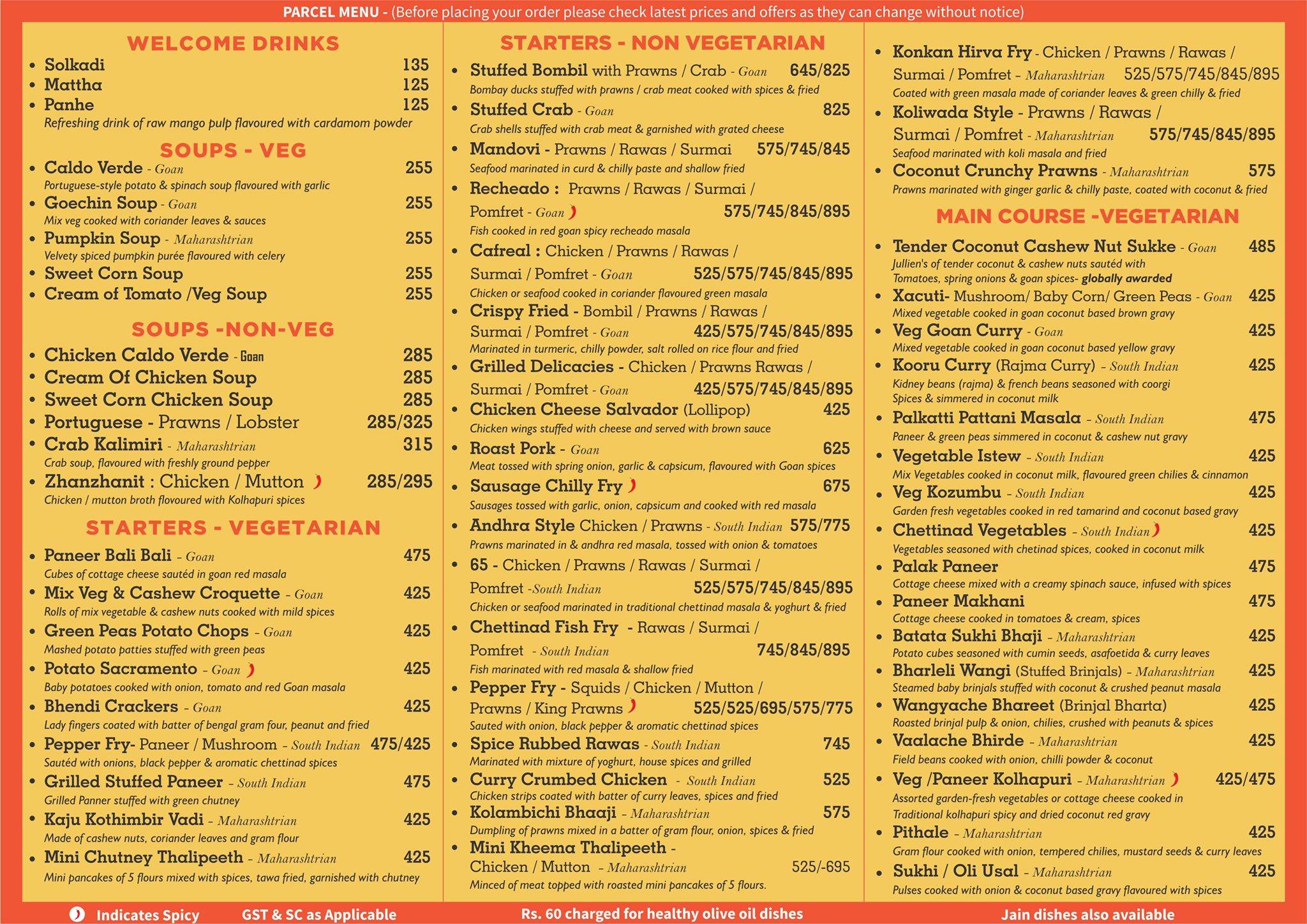 Dakshin Culture Curry Speciality South Indian Restobar menu