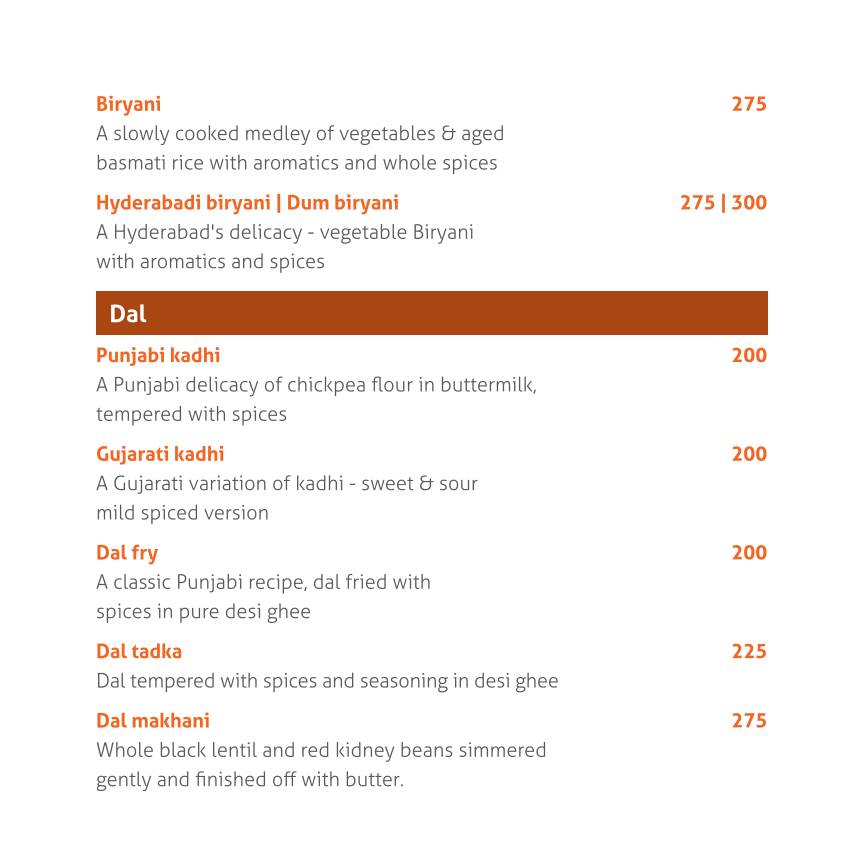 Pukhraj Restaurant menu