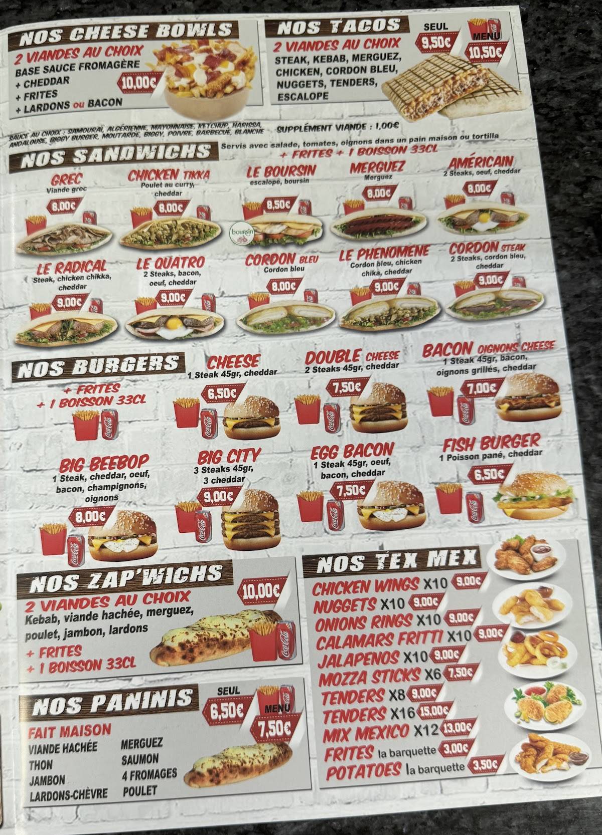 Menu de De La Rosa 91