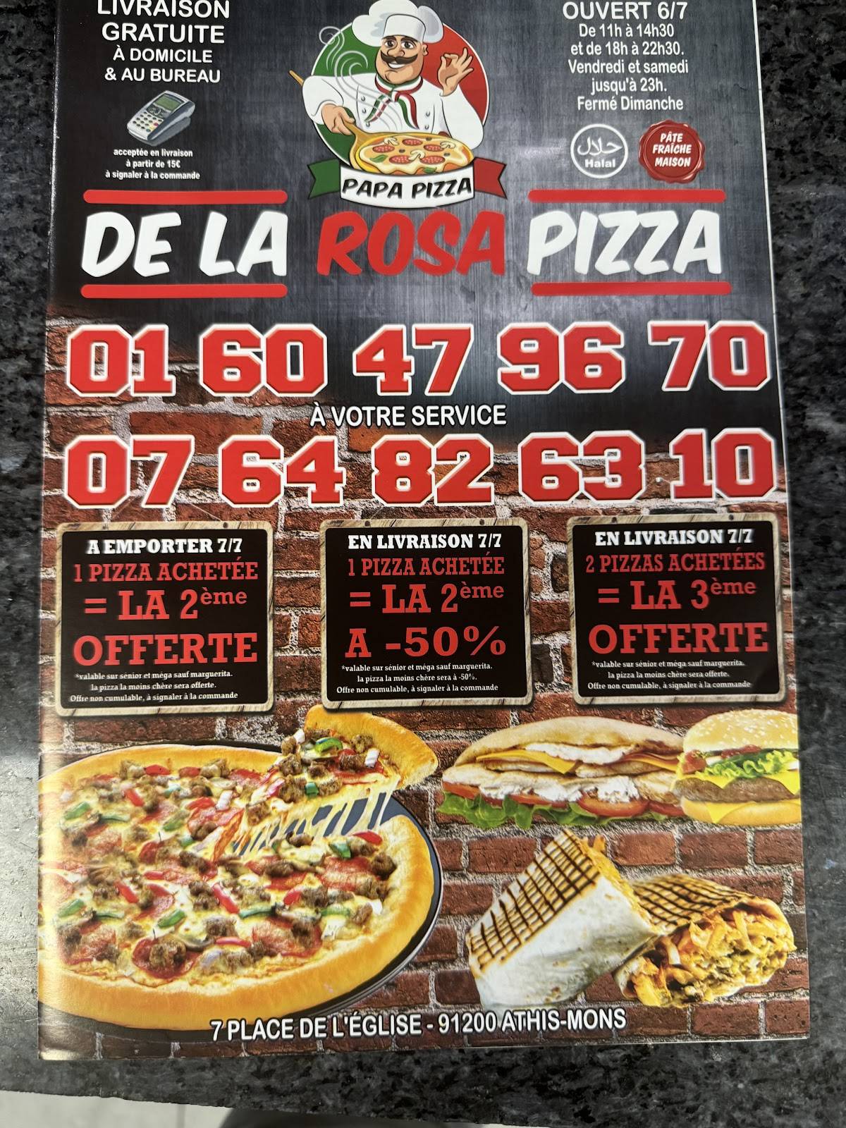 Menu de De La Rosa 91